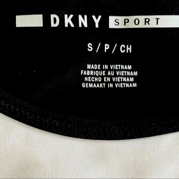 NWT: DKNY | Logo Color-Stripes Crop Athletic Top - Picture 3 of 3